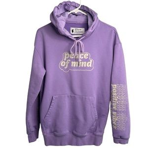 Dutch Bros Purple MEDIUM+XL Hoodie “PEACE OF MIND” Oversized 100% Cotton DB 1992